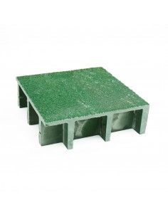 Rejilla ciega PRFV verde con sílice ISO 30